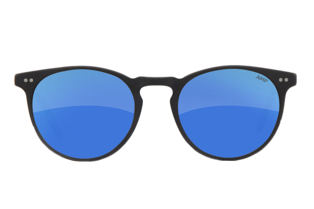 Matte Black Jupiter Frames with AMP Color Enhancing Glacier Blue Lenses ...